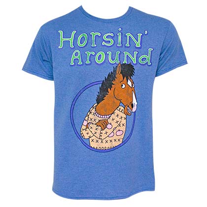 BoJack Horseman Horsin' Around Men's Blue TShirt