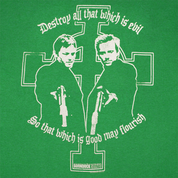 Boondock Saints Twins Kelly Green Graphic TShirt