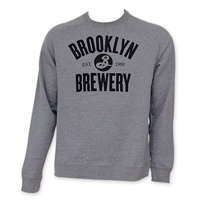 Brooklyn Brewery Men's Grey Crew Neck Sweatshirt