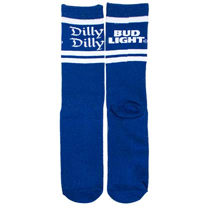 Bud Light Dilly Dilly Blue Crew Socks