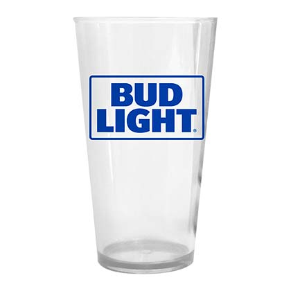 Bud Light Plastic Pint Glass