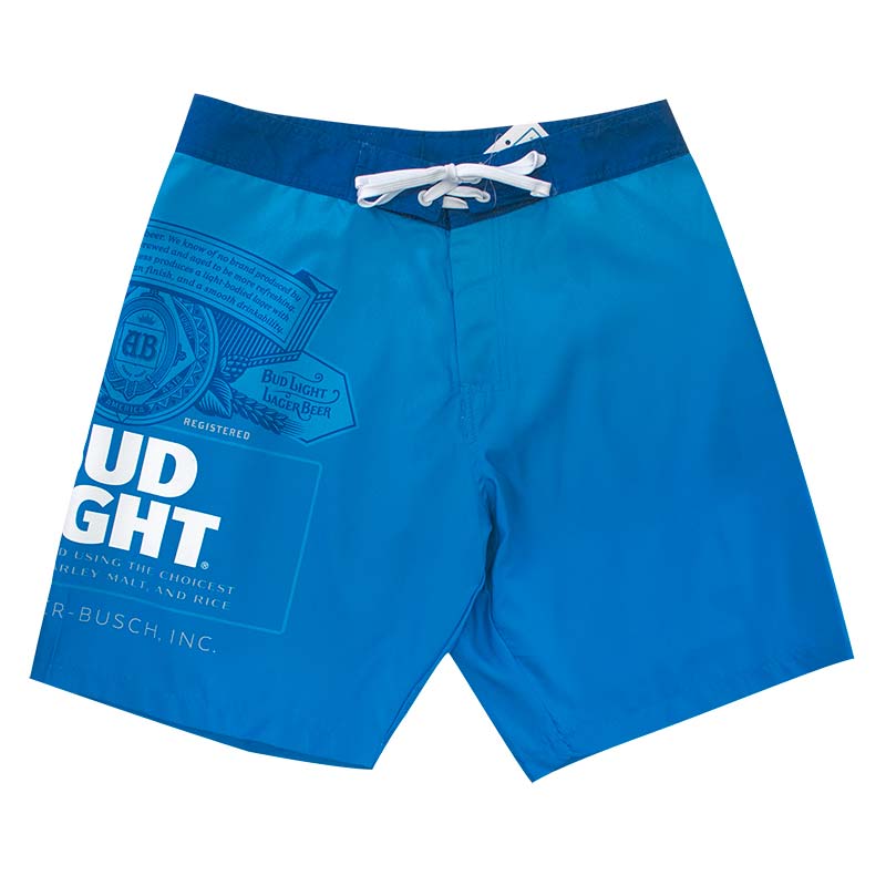 Bud Light Blue Beer Logo Board Shorts Bud Light Blue Beer Logo Board Shorts