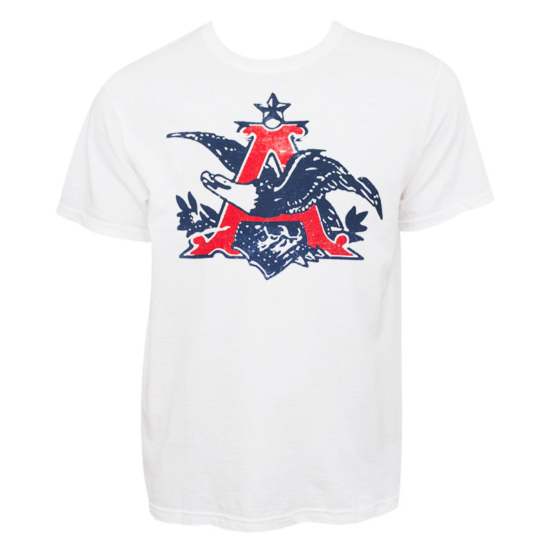 Budweiser Men's White Anheuser T-Shirt Budweiser Men's White Anheuser T-Shirt