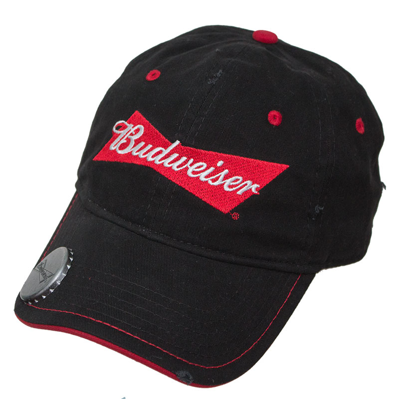 Budweiser Black Bottle Opener Hat Budweiser Black Bottle Opener Hat