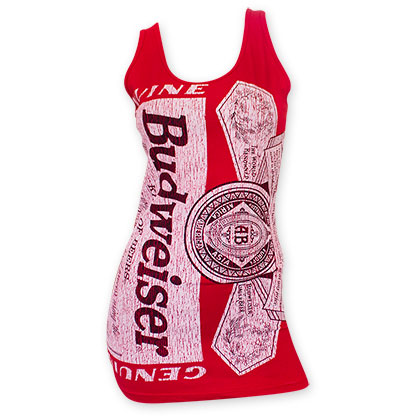 Budweiser Red Distressed Label Women's Tank Top