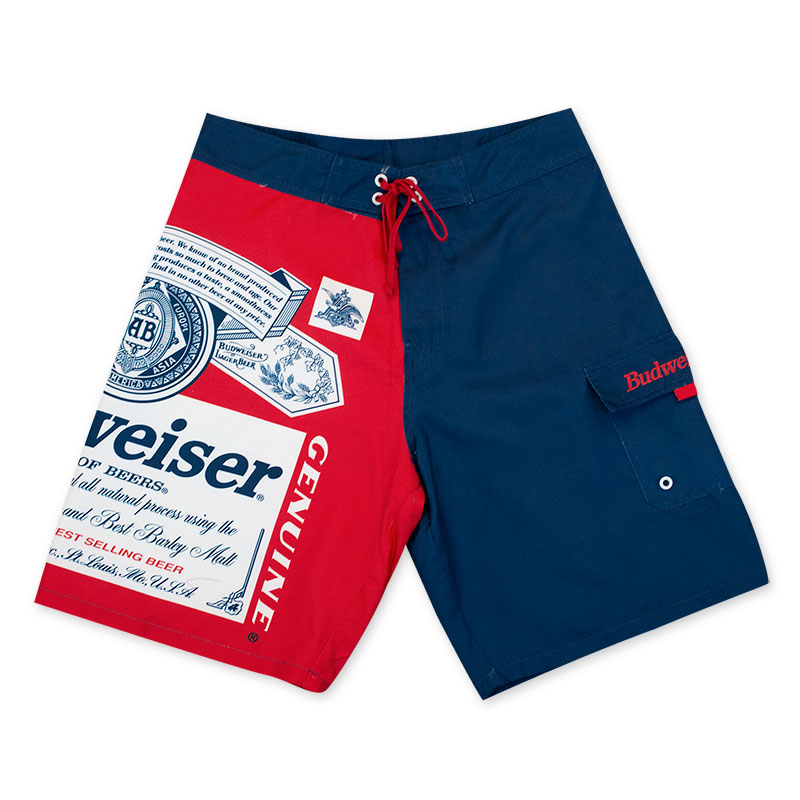 Beer Label Red And Blue Board Shorts