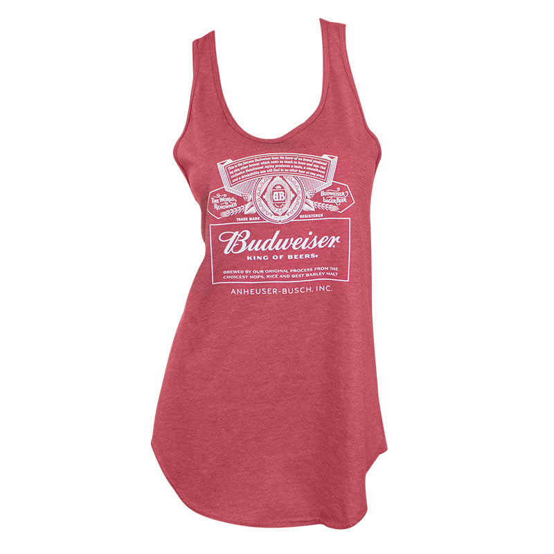 Budweiser Women's Red Racerback Tank Top Budweiser Women's Red Racerback Tank Top