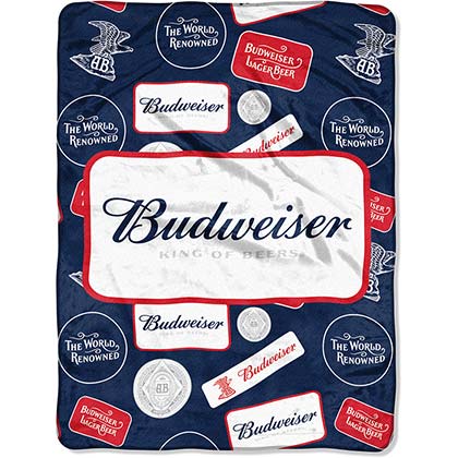Budweiser Plush Throw Blanket