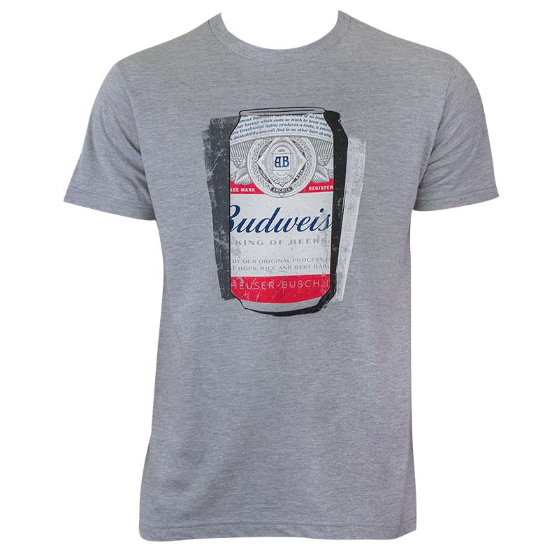 Budweiser Men's Grey Shadow Can T-Shirt