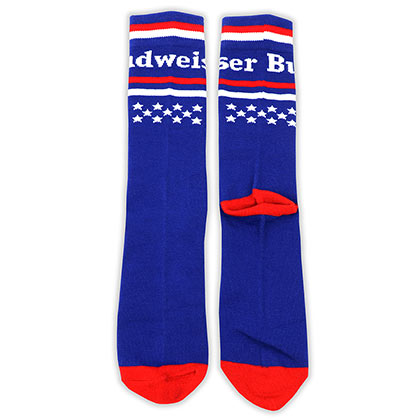 Budweiser Stars And Stripes Blue Men's Crew Socks