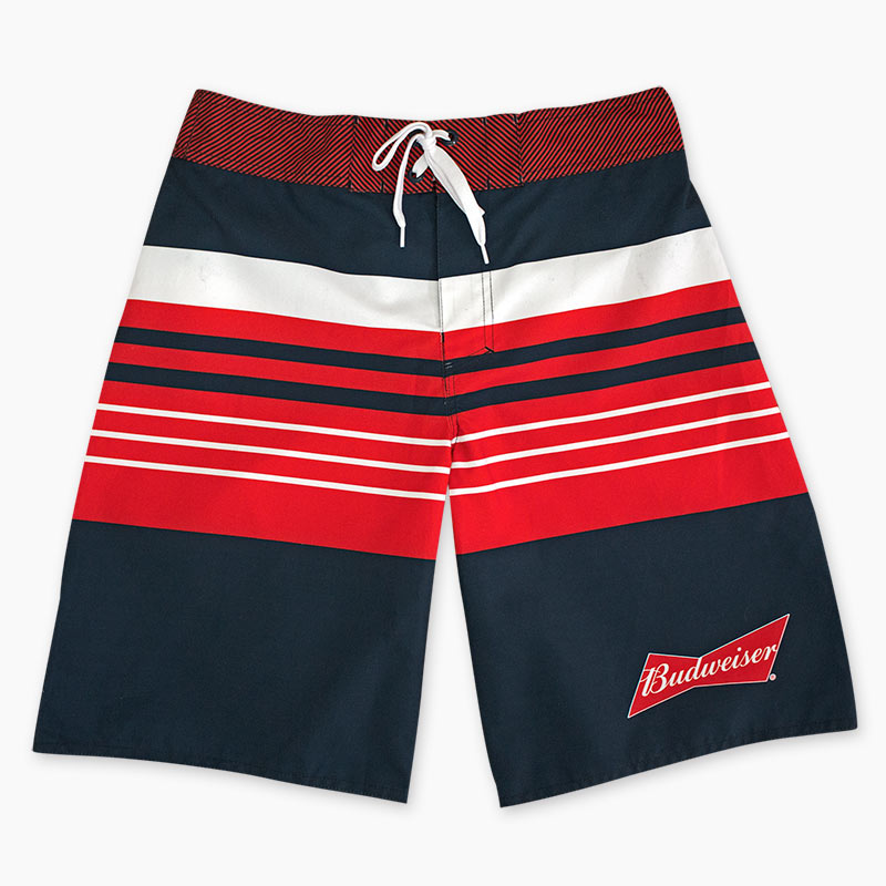 Red White And Blue Striped Board Shorts