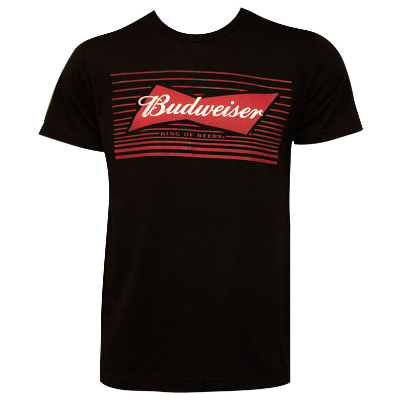 Budweiser Bow Tie Logo Black T-Shirt Budweiser Bow Tie Logo Black T-Shirt