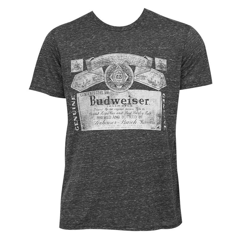 Budweiser Men's Black Triblend Vintage T-Shirt