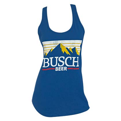 Busch Beer Logo Racerback Women's Blue Tank Top Shirt
