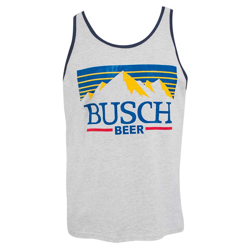 Busch Men's Grey Mountain Logo Tank Top Busch Men's Grey Mountain Logo Tank Top