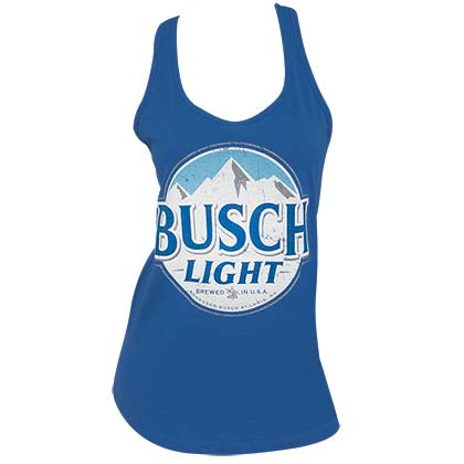 Busch Light Logo Women's Racerback Royal Blue Tank Top