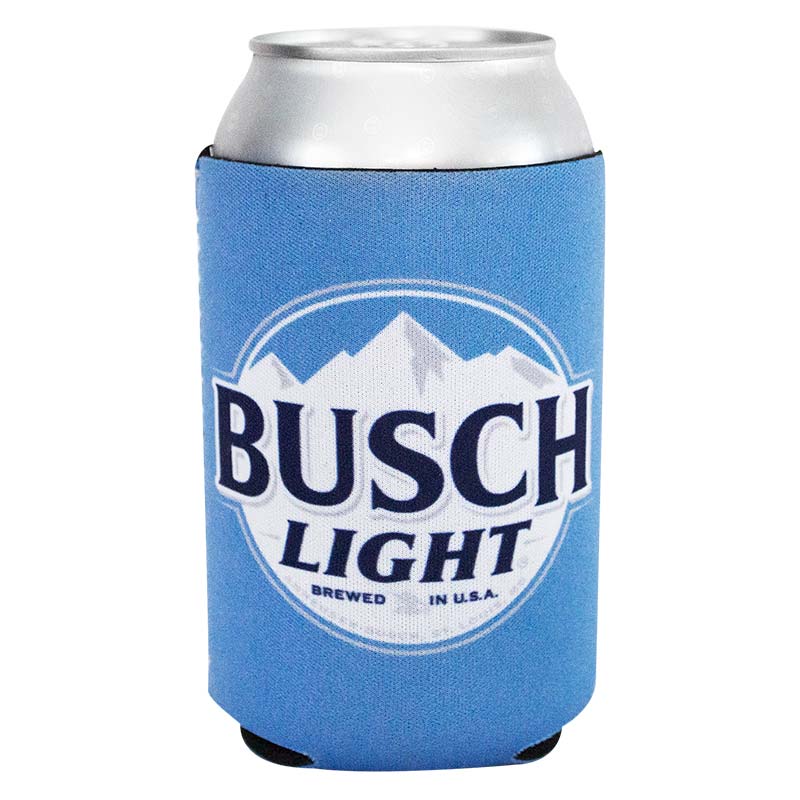 Busch Light New Logo Neoprene Blue Can Cooler