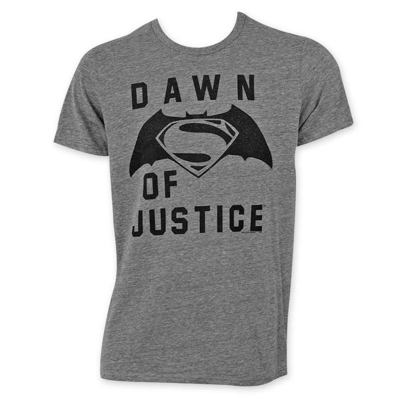 Junk Food Men's Grey Batman V Superman Dawn Of Justice T-Shirt Junk Food Men's Grey Batman V Superman Dawn Of Justice T-Shirt