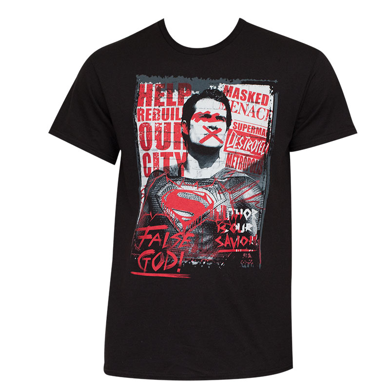Batman V Superman Movie Grunge Poster TShirt Batman V Superman Movie Grunge Poster TShirt