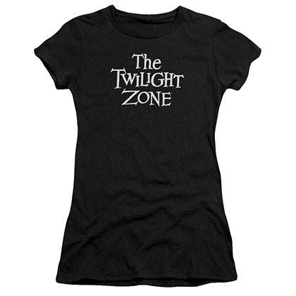 Twilight Zone Logo Black Juniors T-Shirt