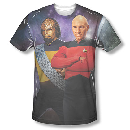 Star Trek TNG Worf Picard Sublimation T-Shirt
