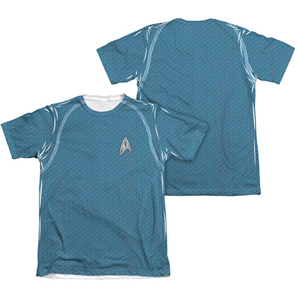Star Trek Movie Science Blue Two-Sided Costume Sublimation T-Shirt
