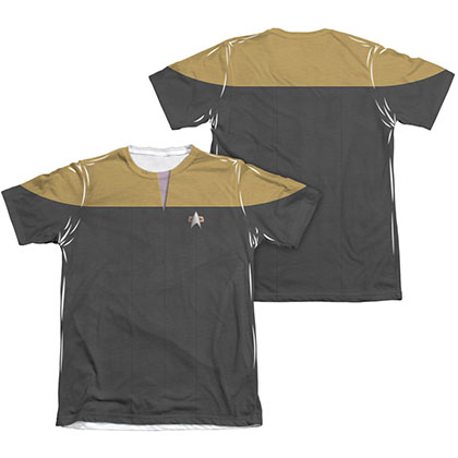 Star Trek Voyager Engineering Gold Two-Sided Costume Sublimation T-Shirt