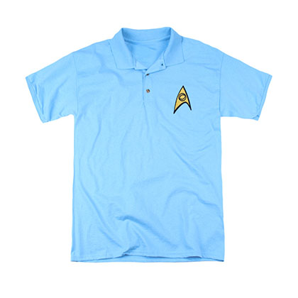 Star Trek TOS Science Uniform Costume Polo Shirt