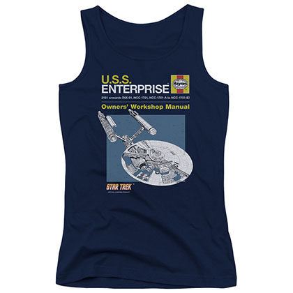 Star Trek Enterprise Manual Blue Juniors Tank Top