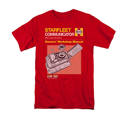 Star Trek Communicator Manual Red T-Shirt