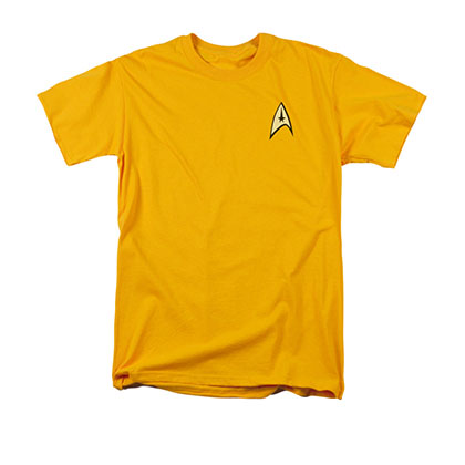 Star Trek TOS Command Uniform Costume Yellow T-Shirt