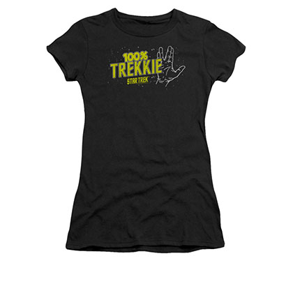 Star Trek Trekkie Black Juniors T-Shirt