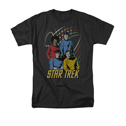 Star Trek Warp Factor 4 Black T-Shirt