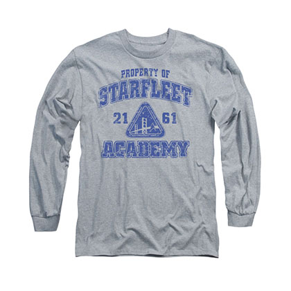 Star Trek Academy Old School Gray Long Sleeve T-Shirt