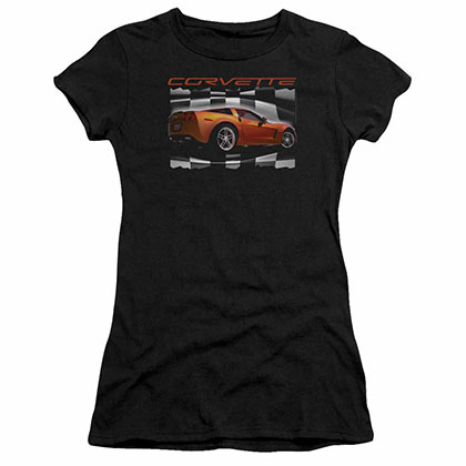 Chevy Orange Z06 Vette Black Juniors T-Shirt
