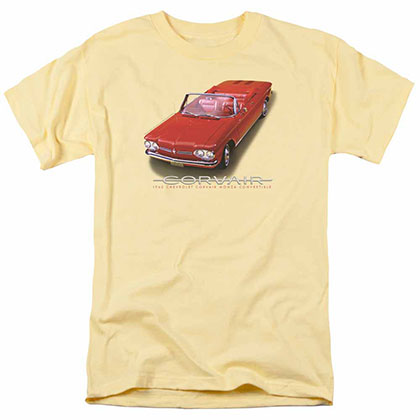 Chevy 62 Corvair Convertible Yellow T-Shirt