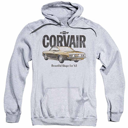 Chevy Retro Corvair Gray Pullover Hoodie