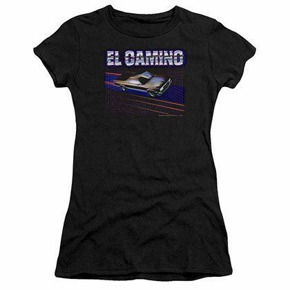 Chevy El Camino 85 Black Juniors T-Shirt