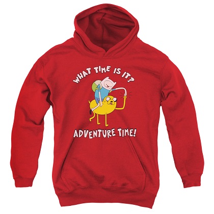 Adventure Time What Time Is It Red Youth Hoodie