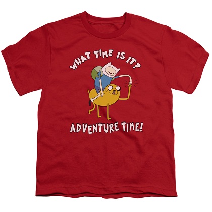 Adventure Time What Time Is It Red Youth Tshirt