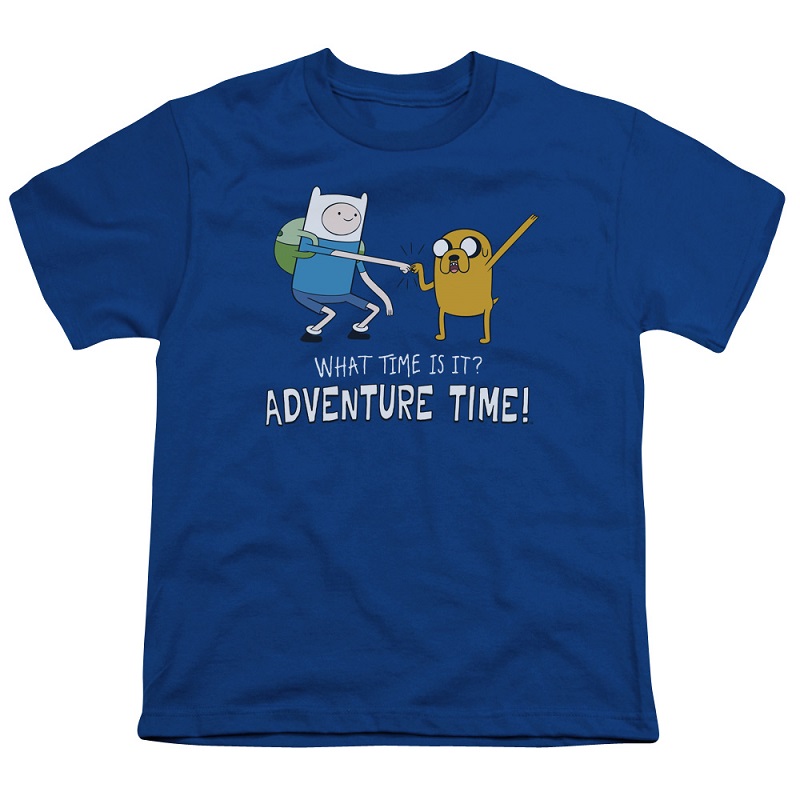 Adventure Time What Time Is It Blue Youth Tshirt