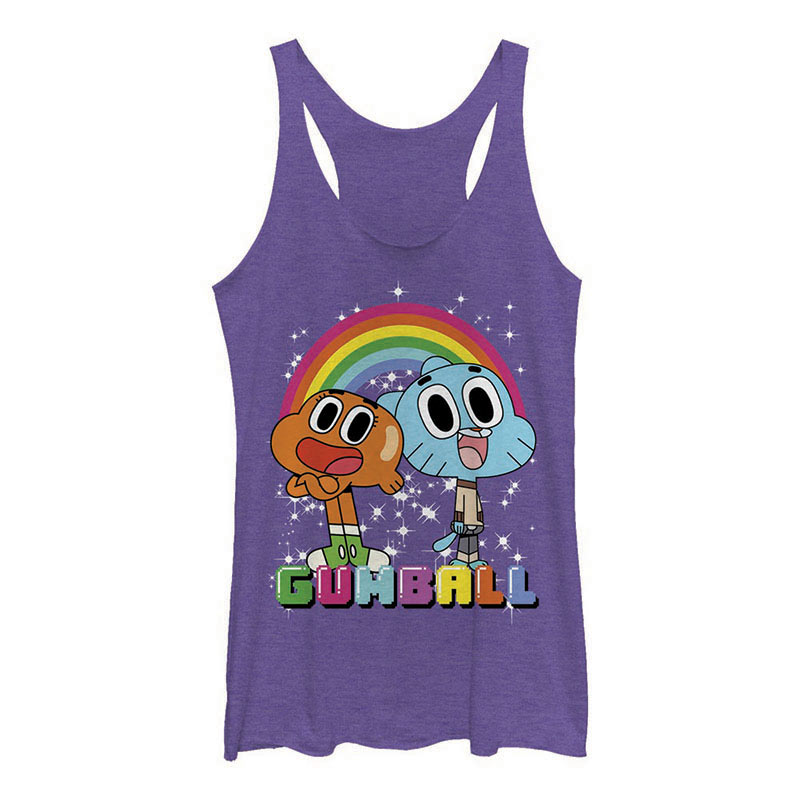Cartoon Network Gumball Best Friends Purple Junios Tank Top Cartoon Network Gumball Best Friends Purple Junios Tank Top