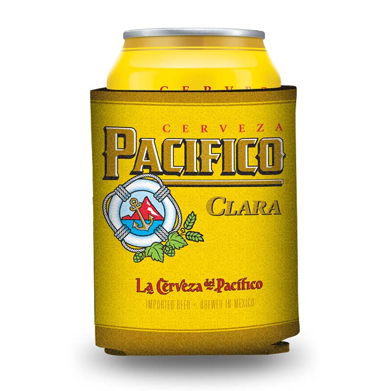 Pacifico Yellow Foam Can Cooler