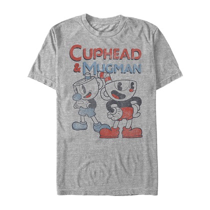 Cuphead and Mugman Partners Grey Tshirt