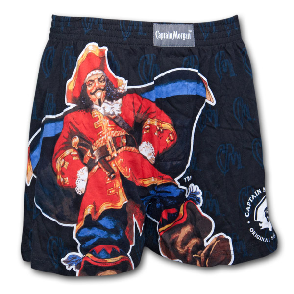 Captain Morgan Ready To Party Black Mens Boxer Shorts