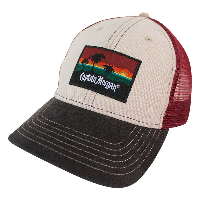 Captain Morgan Mesh Beach Side Snapback Trucker Hat Captain Morgan Mesh Beach Side Snapback Trucker Hat