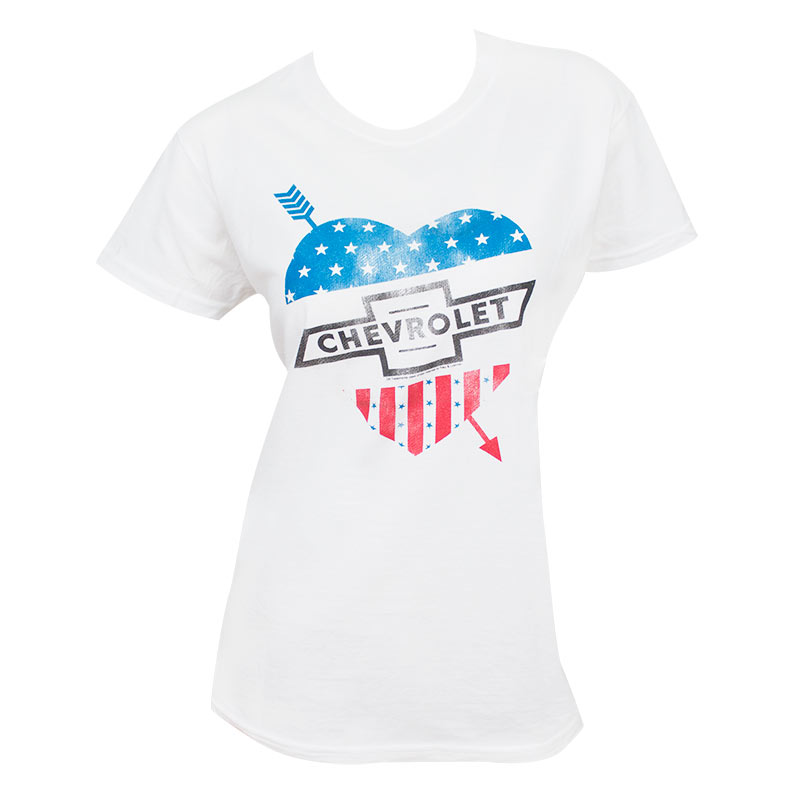Chevy Women's Heart Logo Tee Shirt Chevy Women's Heart Logo Tee Shirt