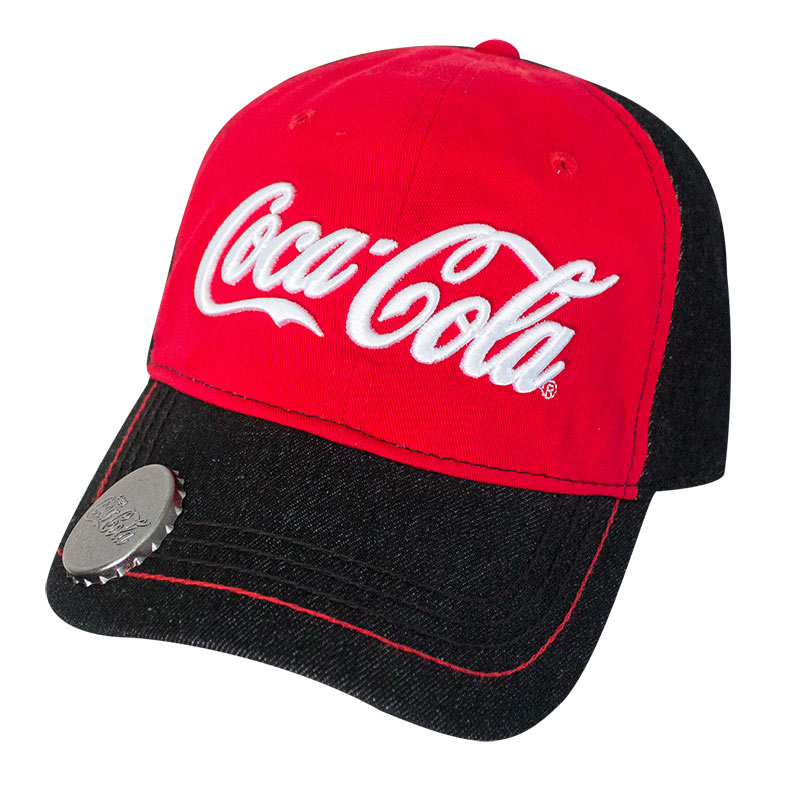 Coca-Cola Red & Black Bottle Opener Hat Coca-Cola Red & Black Bottle Opener Hat