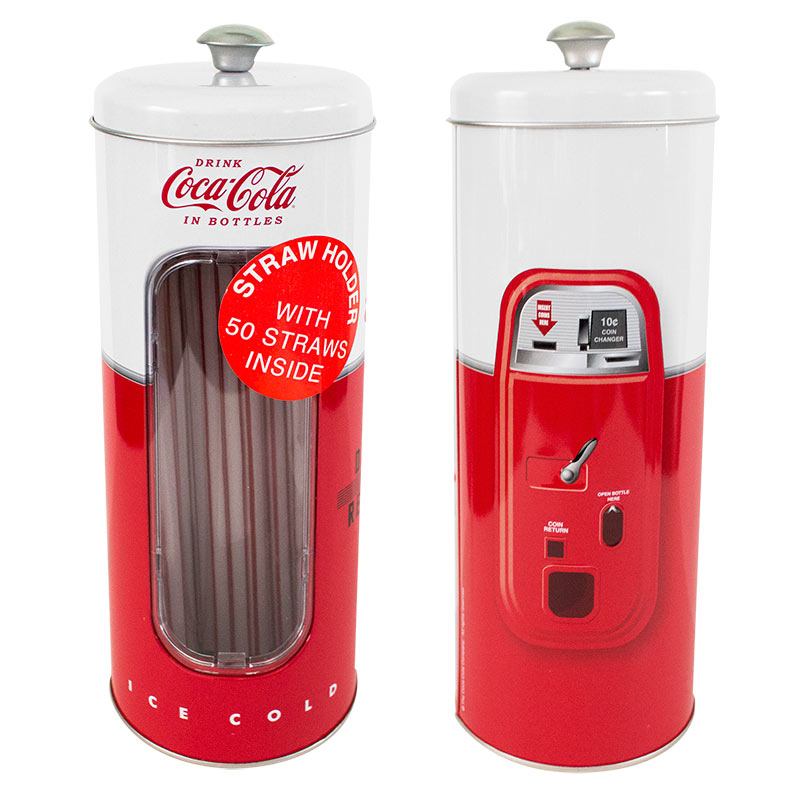 CocaCola Tin Straw Holder