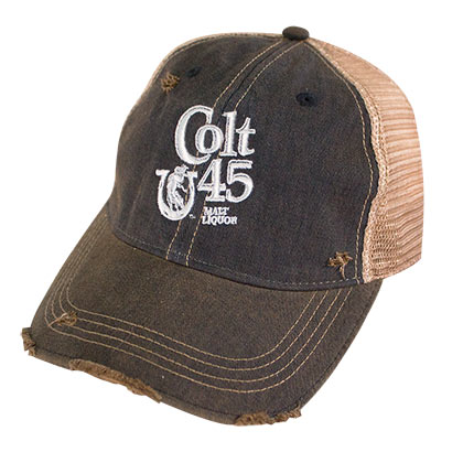 Colt 45 Logo Retro Brand Adjustable Brown Trucker Hat